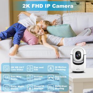 Cloarks 2K Pan/Tilt Home Security Camera